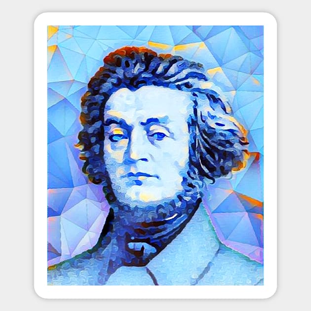 Adam Mickiewicz Portrait | Adam Mickiewicz Artwork | Adam Mickiewicz  Painting 14 Sticker by JustLit